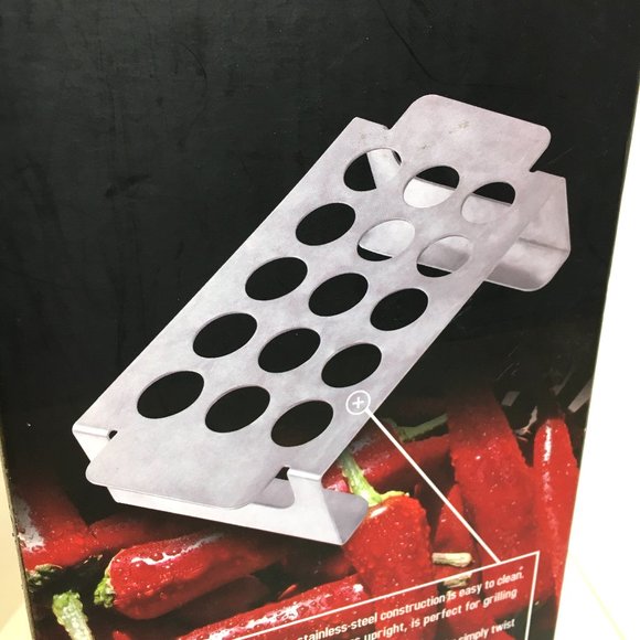 BBQ Chili Pepper Rack Grill Roasting  Arctic Monsoon  with corer NWT - Picture 6 of 10
